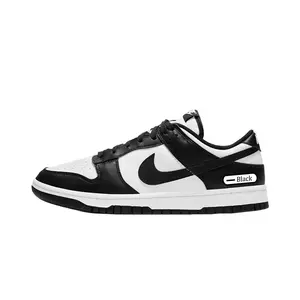 Nike Кроссовки для скейтбординга Dunk BIack Low Top унисекс, черные, белые