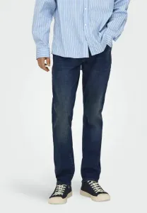 Джинсы прямого кроя Only & Sons, Dark Blue Denim