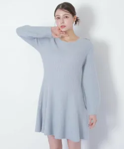 Платье мини-вязаное с ворсом Jill By Jill Stuart, цвет Blue