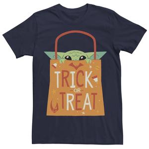 Мужская футболка Trick Or Treat Bag с изображением Звездных войн Grogu Licensed Character