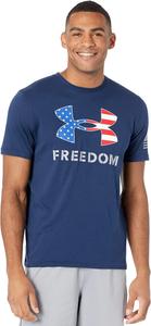 Новая мужская футболка с логотипом Freedom от Under Armour, (409) Academy/Red/Steel