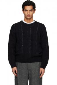 Потертый ребристый свитер Tonywack, черный