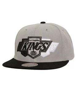 Мужская серая бейсболка Los Angeles Kings Soul Triple Up Snapback Mitchell & Ness