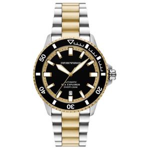 Морской исследователь автоматические часы из нержавеющей стали two tone EMPORIO ARMANI