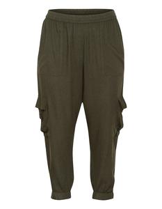 Свободные брюки-карго KAFFE CURVE Mille, хаки