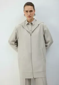 Короткое пальто на молнии с капюшоном Touché Privé, Stone