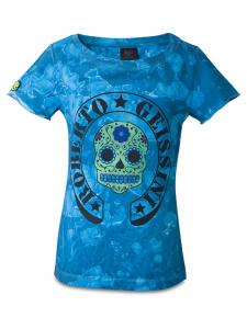 Футболка с рисунком кораллового цвета Roberto Geissini