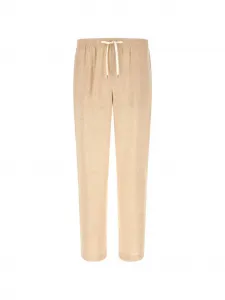 Брюки с эластичным поясом на завязках Cellar Door, бежевый