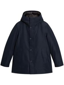 Пуховик с капюшоном Woolrich, синий