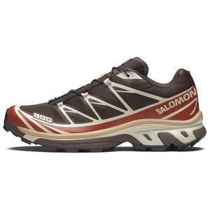 SALOMON Кроссовки XT 6 с противоскользящим износостойким низким верхом для тренировок по пересеченной местности, для городских поездок на работу и обратно, унисекс, светло-коричневые