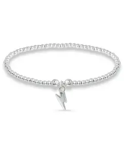 Браслет с подвесками в виде молнии из бисера, посеребренный Macy'S, silver