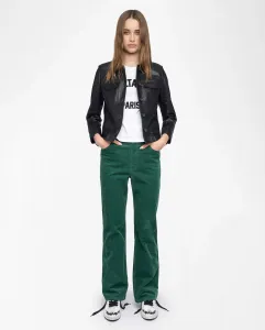 Женские прямые брюки Evy из вельвета Zadig & Voltaire, зеленый