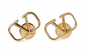 Золотые серьги-гвоздики для женщин Metal Stud Valentino, золото