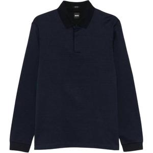 Хлопковая поло Boss HUGO BOSS, синий