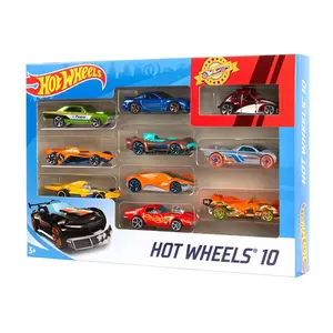 Набор из 10 машинок Hot Wheels разных цветов, мультиколор