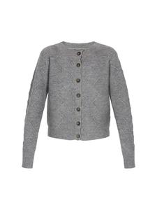 DreiMaster Женский кардиган серого меланжевого цвета