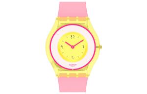SWATCH Часы Unisex 34mm Yellow Watch SS08Z101