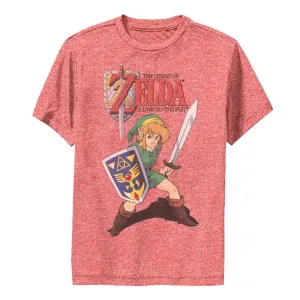 Футболка с графическим постером «Легенда о Зельде: Связь с прошлым» для мальчиков 8-20 лет Licensed Character, цвет red heather