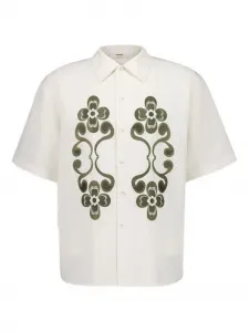 Рубашка с цветочной вышивкой COMMAS, белый