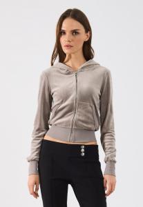 Толстовка Even&Odd Zip-up sweatshirt, 18-1210 Tcx Driftwood/Taupe