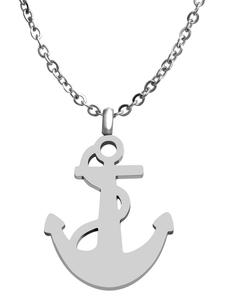 Adeliás Женское колье из нержавеющей стали, 43 см, серебристое