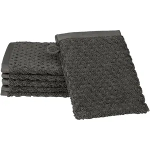 Мочалка для мытья ROSH Harmony, 100% хлопок, фактурная структура, много цветов Ross, графит