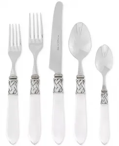 Антикварный набор столовых приборов «Аладдин» из 5 предметов Vietri, clear