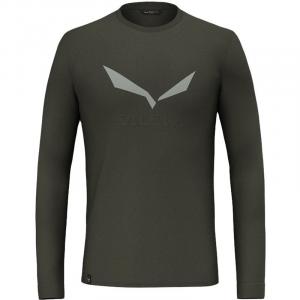 Футболка с логотипом solidlogo dry ml/s Salewa, зеленый