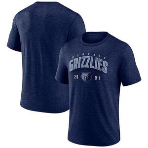 Мужская футболка tri-blend navy memphis grizzlies backboard Unbranded