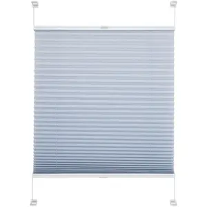 Жалюзи плиссе Liedeco «Пастель», светозащита, без сверления, натяжные, Жалюзи плиссе Klemmfix, пастельный, цвет blau