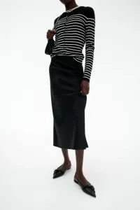 Кардиган тонкой вязки H&M в полоску, черный