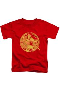 Футболка с коротким рукавом для детей "Молодая Чудо-женщина" Justice League of America Gildan, красный