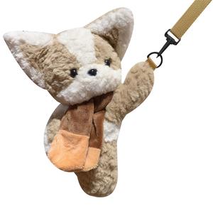 Плюшевая кукла милый шарф собака высота 35см MERCONSER, светло-коричневый