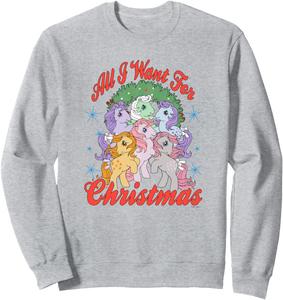 Рождественская толстовка My Little Pony Group All I Want For Christmas, серый