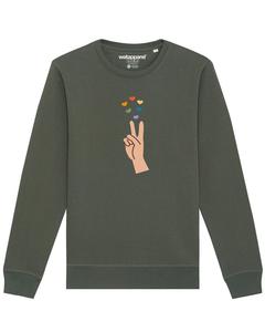 Свитер Watapparel Sweatshirt Spread love, хаки