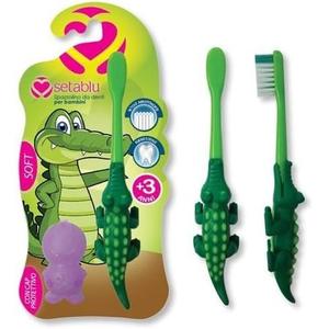Мягкая зубная щетка из крокодила с капюшоном Setablu