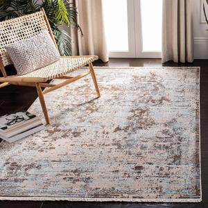 Ковер SAFAVIEH, 183 x 275 см, Persian Collection, Brown & Light Blue, дизайн Oriental Distressed, не линяет и прост в уходе, идеален для помещений с высокой проходимостью в гостиной, спальне (VTP417T)