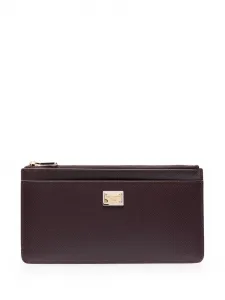 Кардхолдер на молнии с логотипом DOLCE & GABBANA, красный