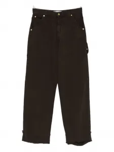 Прямые джинсы из денима с необработанным краем Darkpark, коричневый