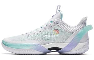 ANTA Трехточечные баскетбольные кроссовки Rain1.0 мужские низкие бело-зеленые