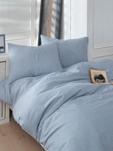 Комплект постельного белья "Лизбон" синего цвета. Colourful Cotton, 155x220 см