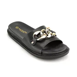 Женские сандалии на плоской подошве с открытым носком Henry Ferrera, черный