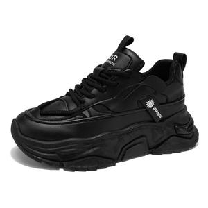 TONYBEAR Скользоустойчивые износостойкие мужские массивные кроссовки низкие черные, цвет Black