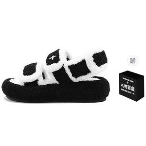 SMFK X Wonderland Абразивоустойчивые шлепанцы женские черно-белые, цвет Black White (Gift)