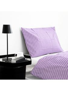 Постельное белье в полоску 135х200 см, наволочка 80х80 см фиолетового цвета. COFI 1453, 135 x 200 см