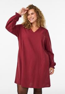 Платье Zizzi MIT V-AUSSCHNITT, Cabernet/Bordeaux