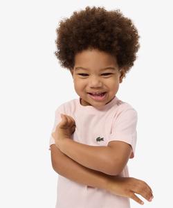 Детская базовая футболка с коротким рукавом и нашивкой в виде крокодила