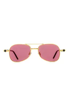 Солнцезащитные очки-пилоты с двойным мостом Kuboraum, золотистый