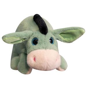 Плюшевая игрушка милый ослик Cartoon Cute Little Shaggy Donkey, высота 30 см MERCONSER, зеленый