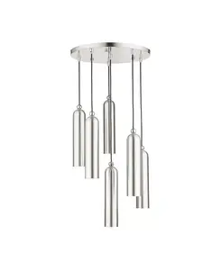 Подвесной светильник Ardmore с 6 лампами Livex, silver-tone